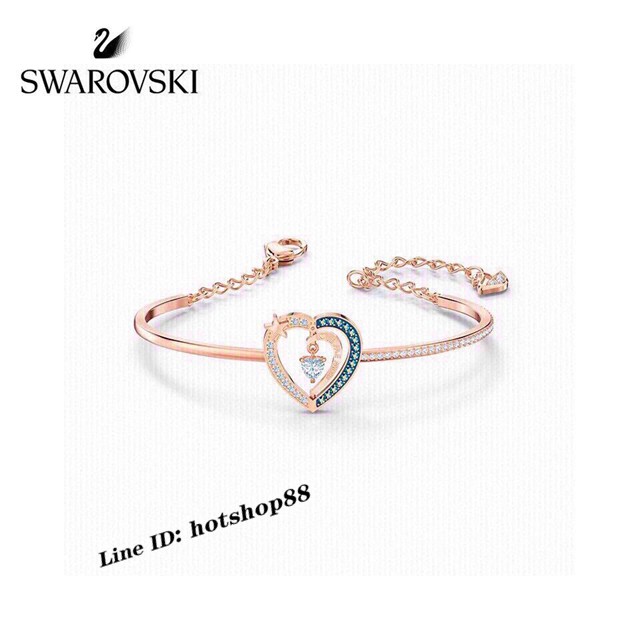 Swarovski施華洛世奇2022專櫃新款星夜蜜語浪漫心形轉動女項鏈鎖骨鏈 zgb3356